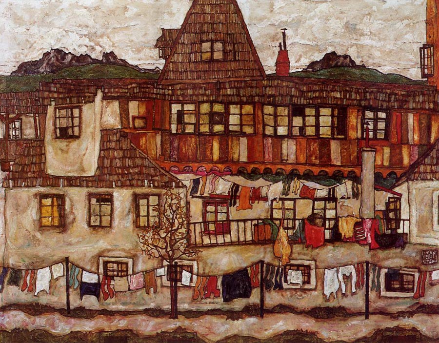 Egon Schiele House with Drying Laundry